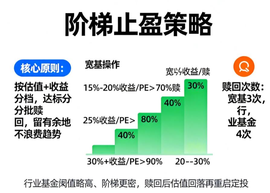 阶梯止盈法怎么用？定投收益分几次赎回好？