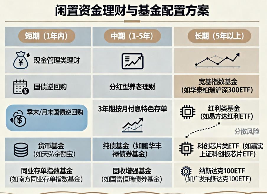 闲置资金买什么理财好？推荐什么基金？