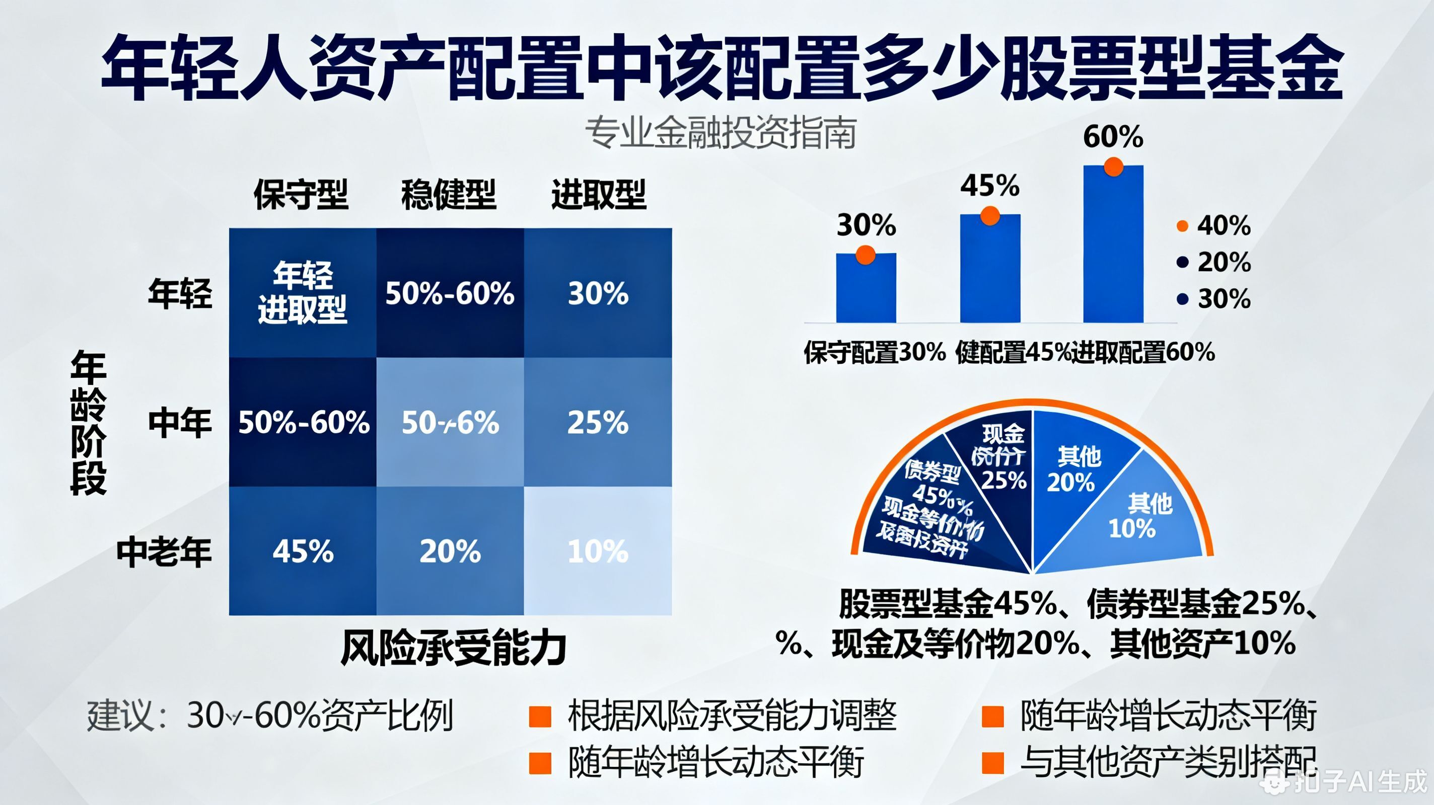 年轻人资产配置中该配置多少股票型基金?