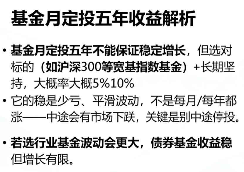 基金月定投五年能稳定收益增长吗?