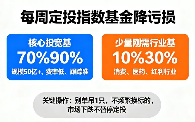 每周定投指数基金怎么选标的降亏损?
