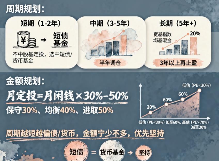 闲置资金定投怎么规划周期和金额?