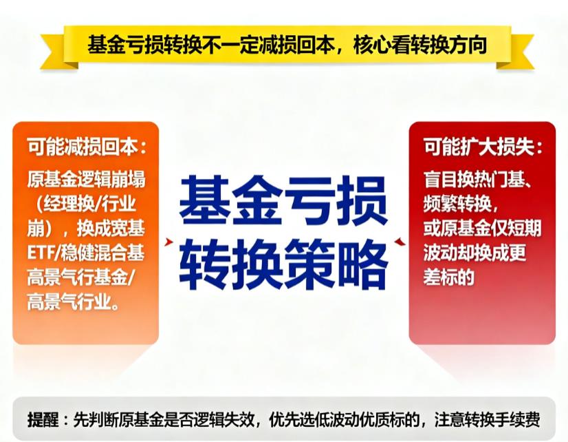 基金亏损做转换能减少损失快速回本吗？
