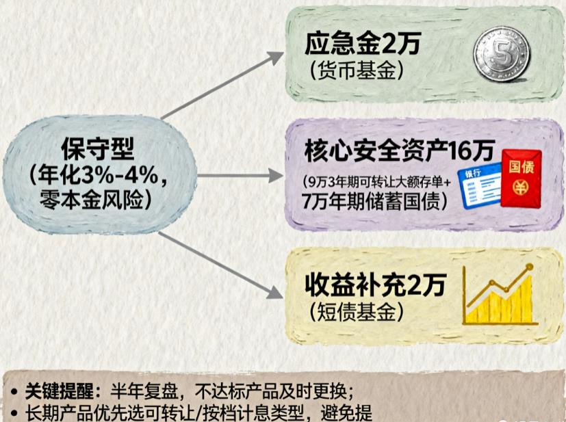 20万家庭存款怎么配置兼顾收益与安全？