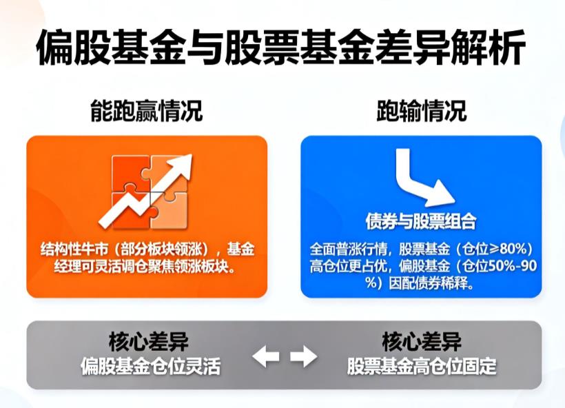 偏股基金行情好时收益能跑赢股票基金吗？