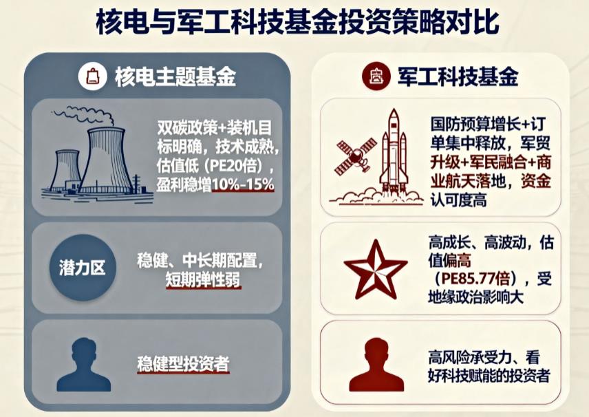 核电主题基金vs军工科技基金哪个赛道有潜力？