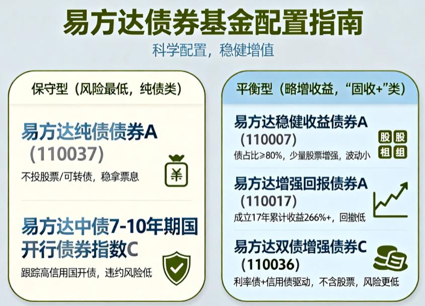 易方达债券基金哪只适合稳收益?