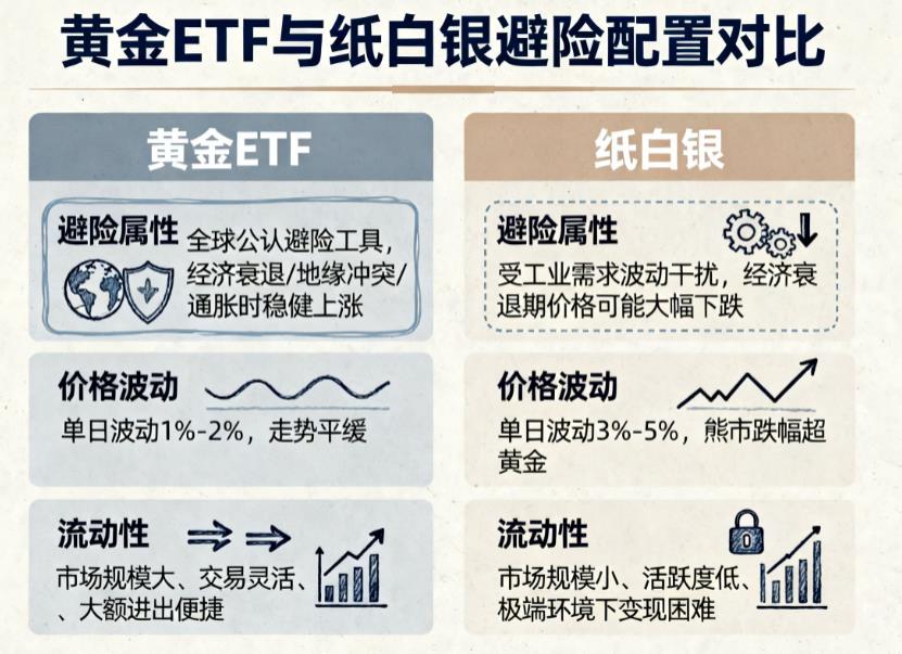 黄金ETFvs纸白银哪个适合避险配置?