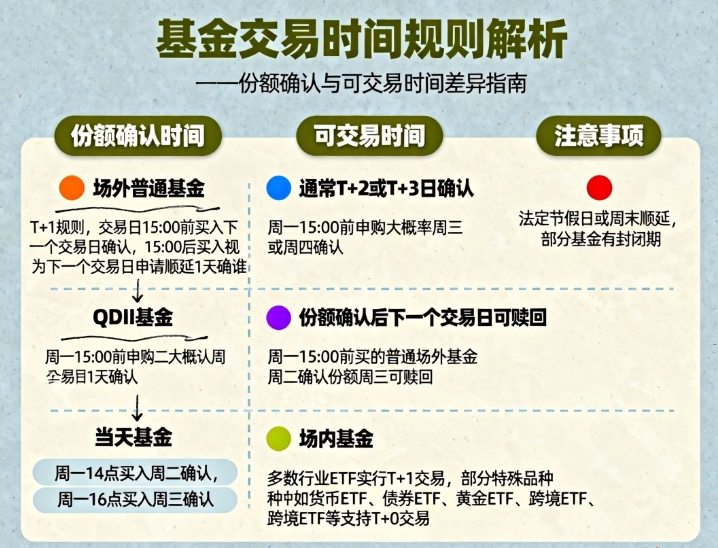 买入基金份额后多久确认？当天买入的份额是不是要等几天才能交易