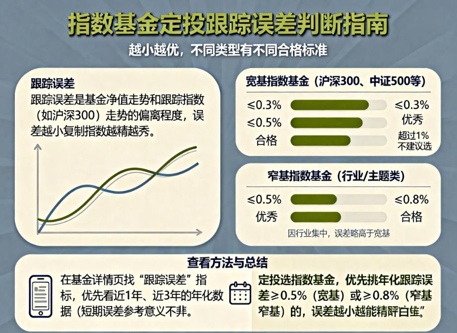 指数基金定投怎么看跟踪误差？多少算合格？