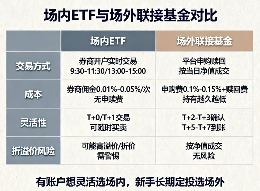 场内和场外的纳斯达克100指数基金有什么区别?