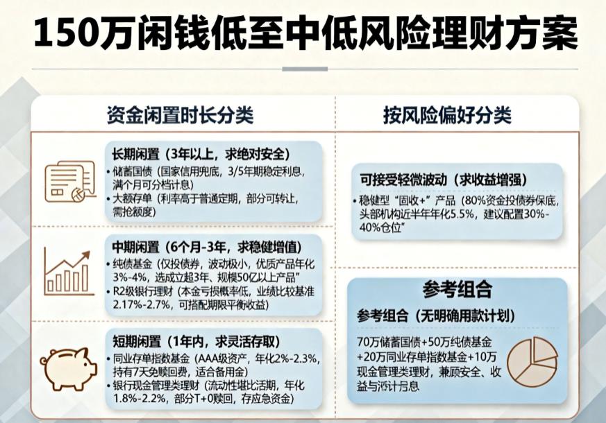 150万闲钱,不想买股票,有什么好路子?