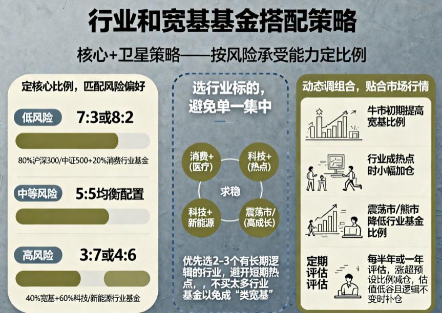 基金分散投资,行业和宽基怎么搭配?