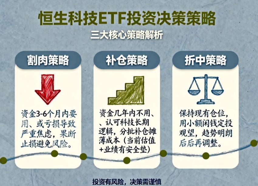 买了恒生科技ETF亏了30%，该割肉还是继续补仓？