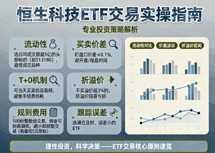 场内买恒生科技ETF要注意哪些交易细节？比如流动性、买卖价差？