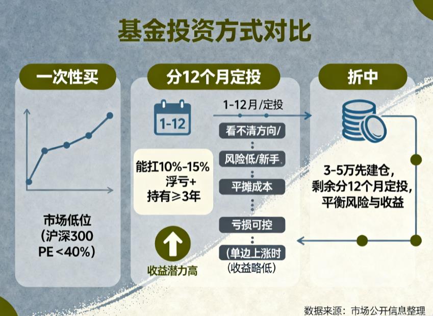 10万元分12个月定投,还是一次性买?