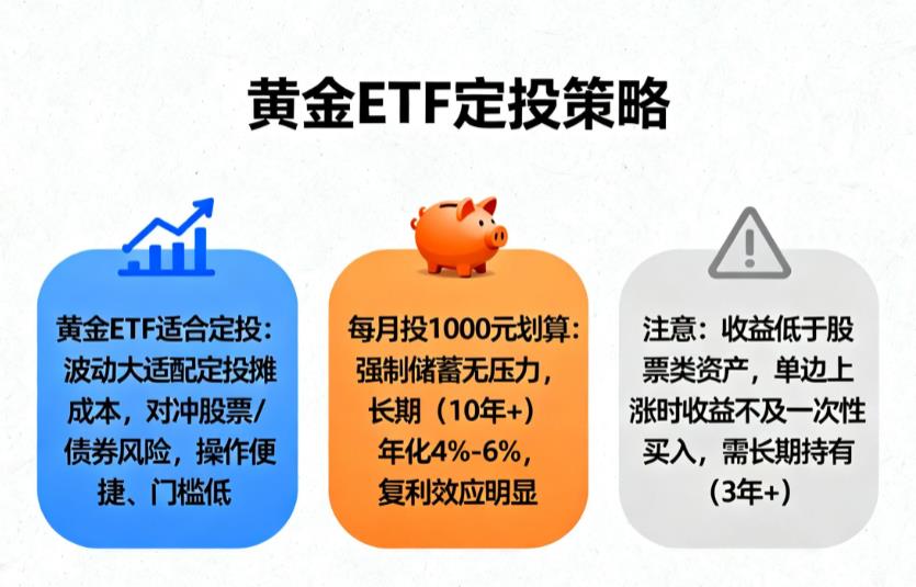 黄金ETF适合定投吗?每月投1000元划算吗?