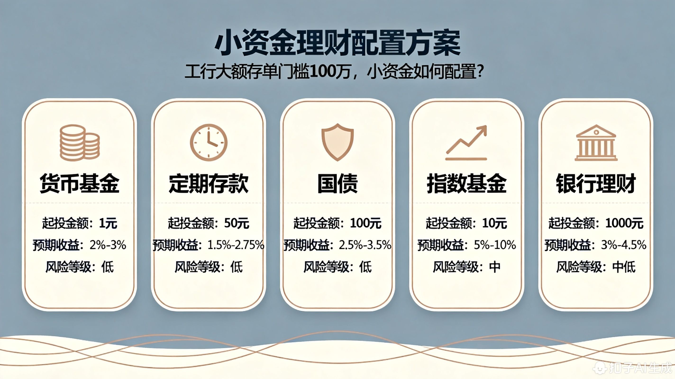 工行大额存单要100万才能买了，那我这点钱该往哪放啊?