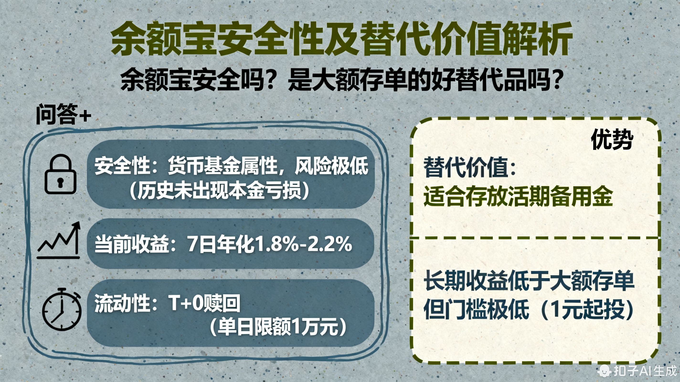 余额宝这种，现在安全吗?算不算一个好的替代品?