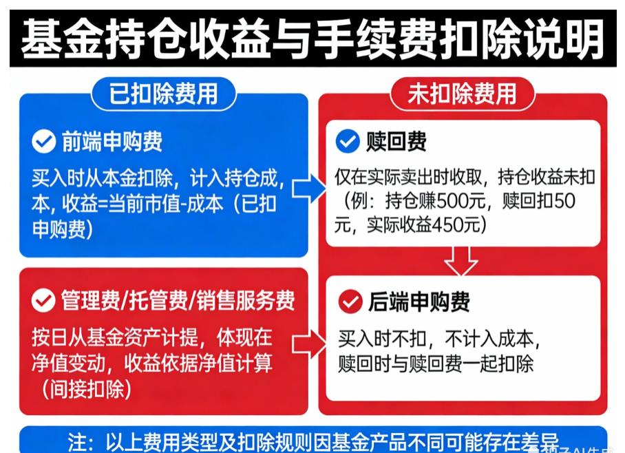 基金持仓收益是扣了手续费的吗？