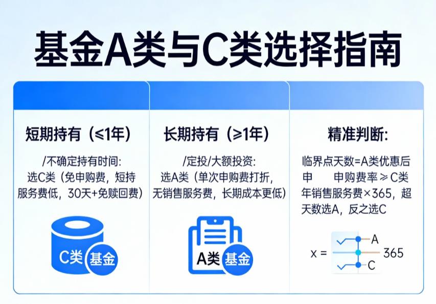 基金A类和C类买哪个划算？