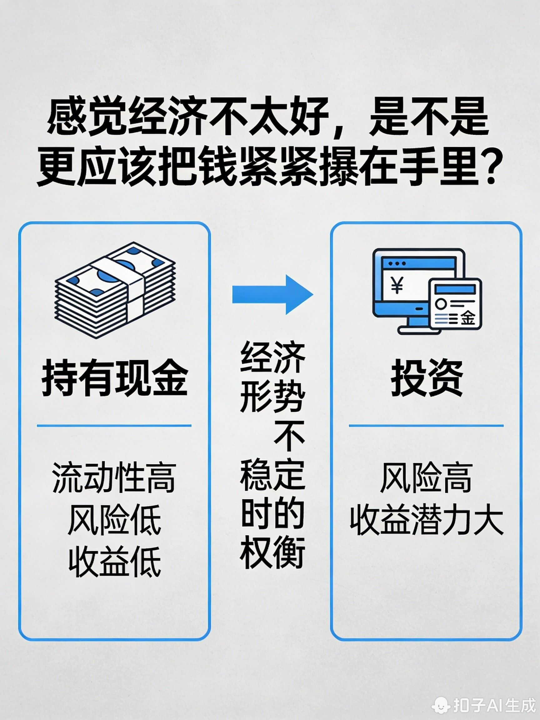 感觉经济不太好，是不是更应该把钱紧紧攥在手里?