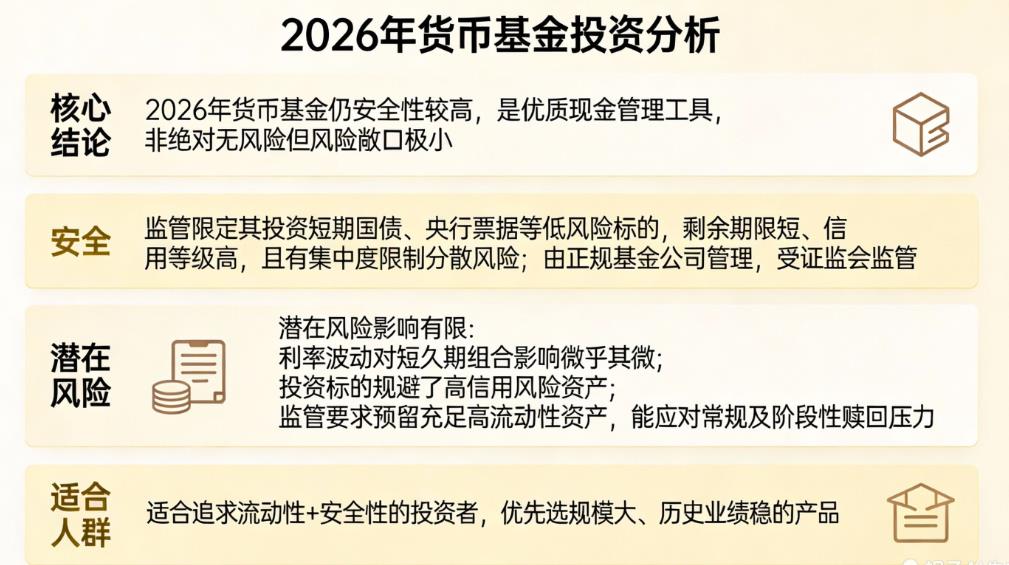 货币基金2026年还安全吗？