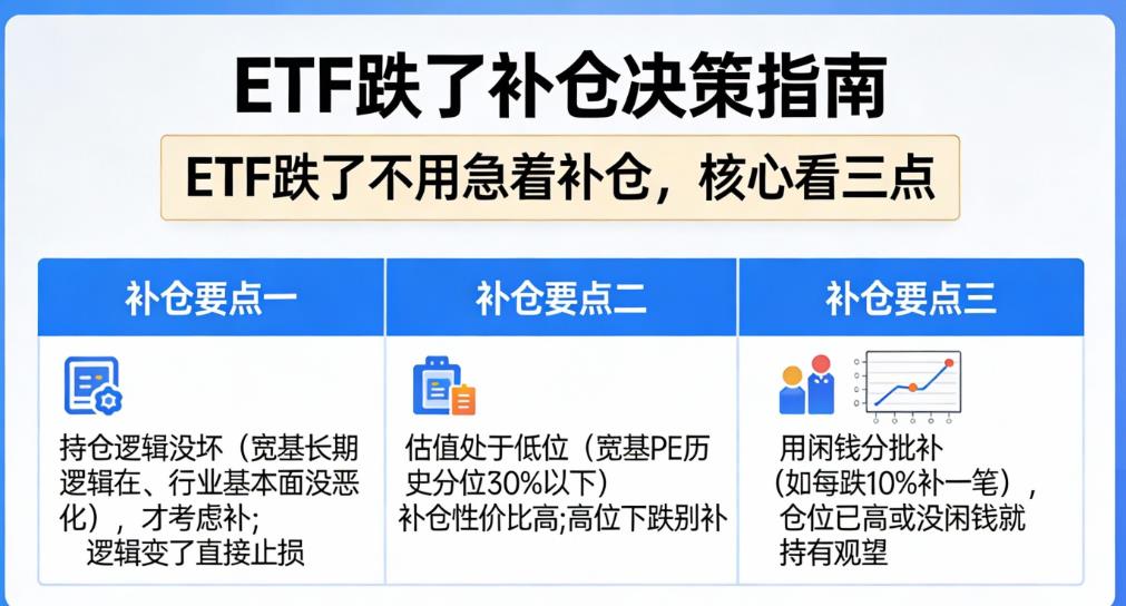 ETF跌了要不要补仓?