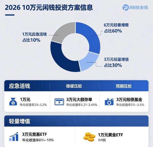10万闲钱2026年怎么投资最划算？