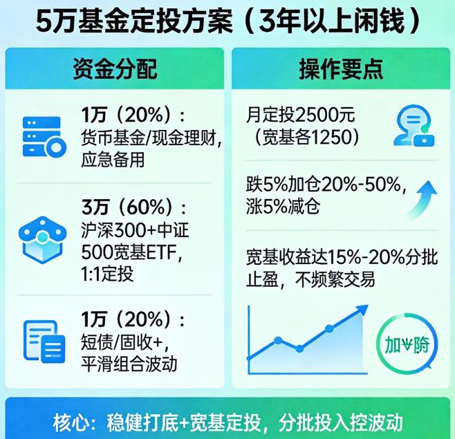 5万块如何通过基金定投理财?