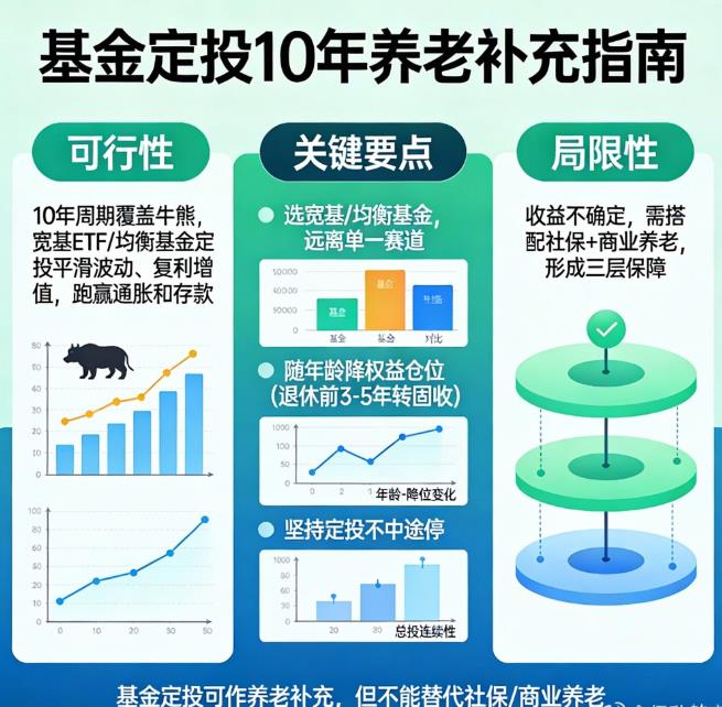 基金定投10年,能为养老做准备吗?