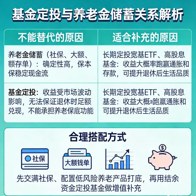 基金定投能代替养老金储蓄吗?
