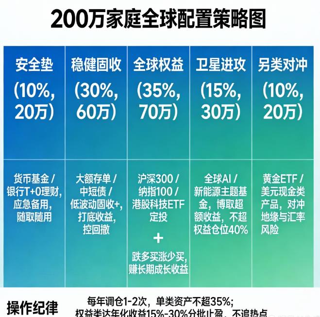 家庭有200万，如何做全球资产配置？