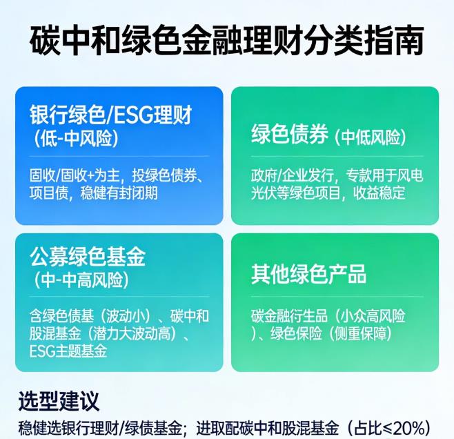 碳中和、绿色金融相关的理财有哪些？