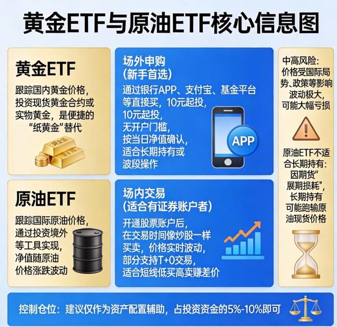 黄金ETF、原油ETF这些算新型理财吗？怎么玩？