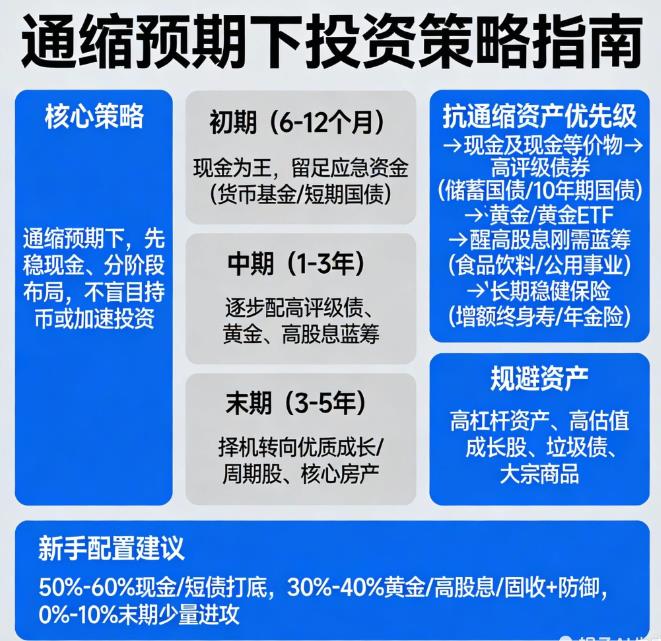 通缩预期下，应该持币观望还是加速投资？哪些资产能抗通缩？
