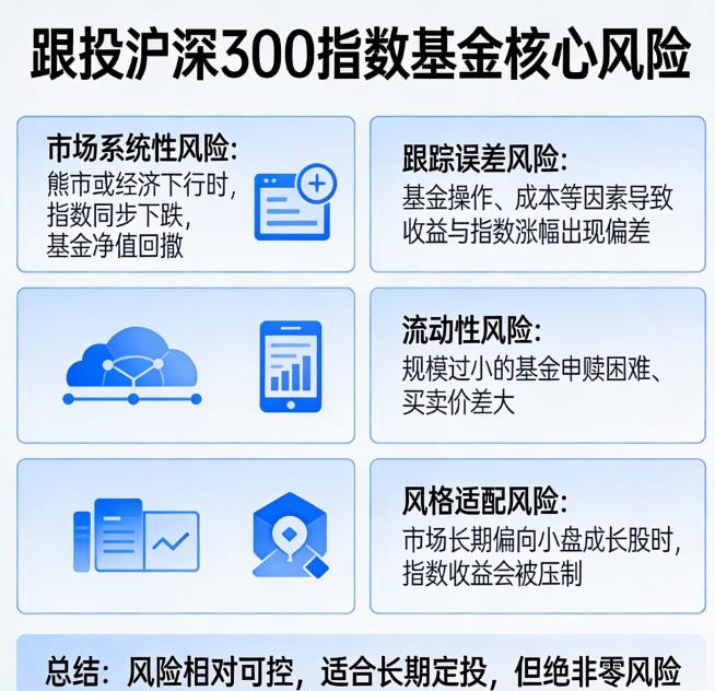 跟投沪深300这类指数基金是不是没有风险？