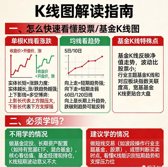 怎么看懂股票和基金的K线图？必须学吗？