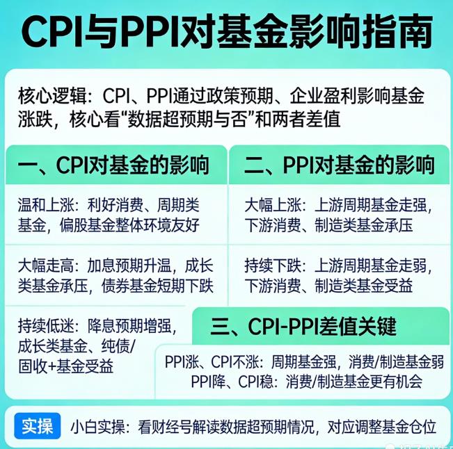 CPI、PPI这些数据公布,和我的基金涨跌有什么关系?