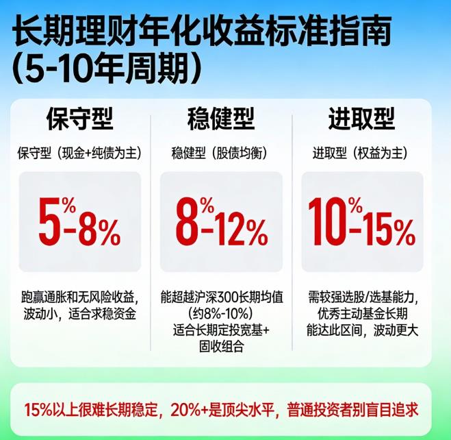 长期理财的年化收益达到多少才算不错？