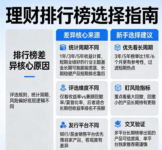看很多排行榜，为什么推荐的长期产品都不一样？该信哪个？