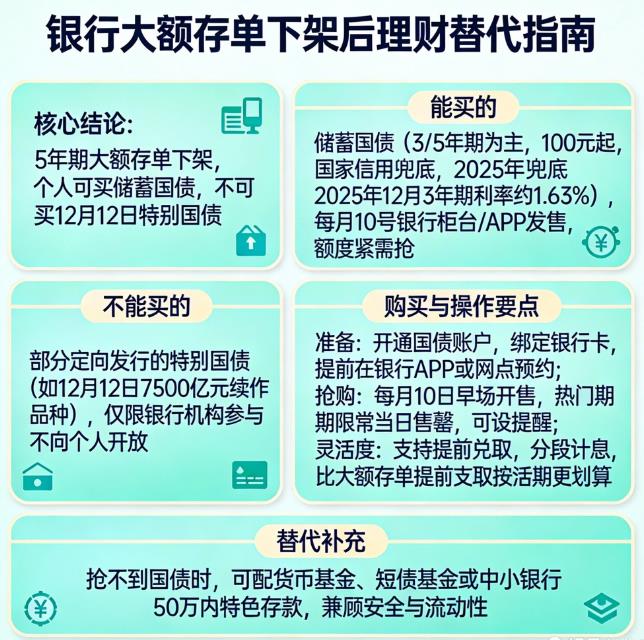 银行大额存单下架，还能买大额国债吗？