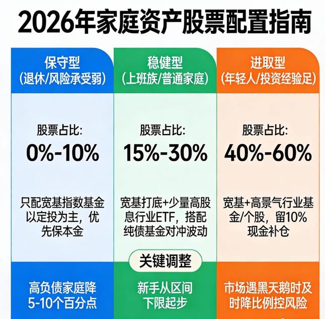 2026年家庭资产配置股票占比多少合理?