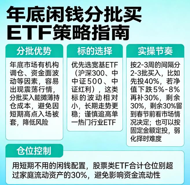 年底闲钱能不能分批买ETF?