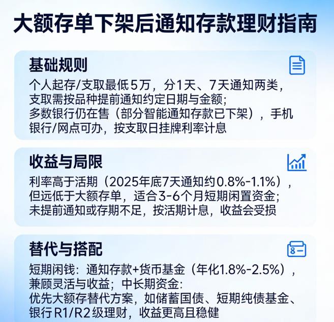 银行大额存单没了，还能买通知存款吗？