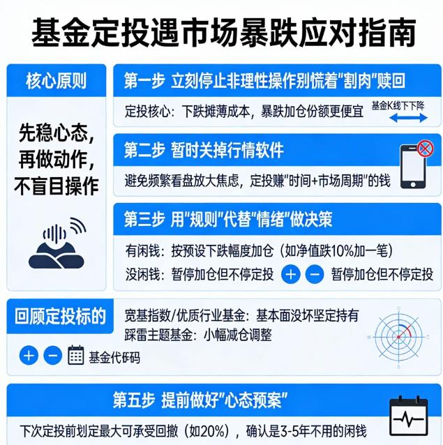 基金定投期间市场暴跌，心态崩了咋办？