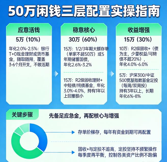 50万闲钱做资产配置，求实操建议。