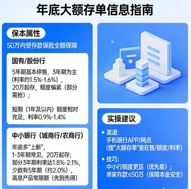 保本投资年底还有大额存单吗？
