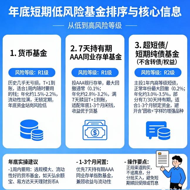 什么基金风险最小？适合年底短期存放？