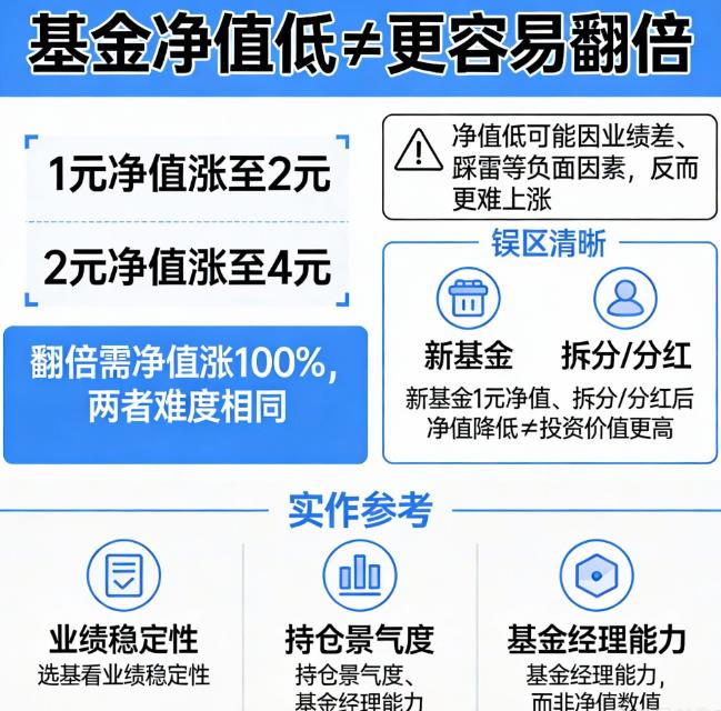 基金净值低是不是更容易翻倍?